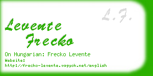 levente frecko business card